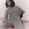 Brown Long Sleeve Whipstitch Sweatshirt