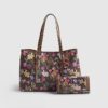 Brown Monogram Floral Wallet and Shopper bag