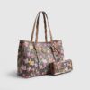 Brown Monogram Floral Wallet and Shopper bag
