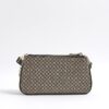 Brown Monogram Print Chain Cross Body Bag