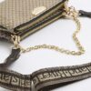 Brown Monogram Print Chain Cross Body Bag