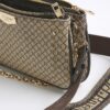 Brown Monogram Print Chain Cross Body Bag
