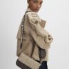 Brown Monogram Print Cross Body Bag