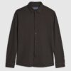 Brown Muscle Fit Pique Shirt