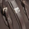 Brown Nylon Buckle Handle Shopper Bag