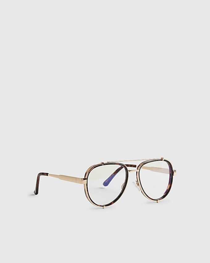Brown Optical Lense Aviator Glasses
