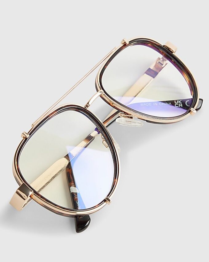 Brown Optical Lense Aviator Glasses