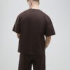 Brown Oversized Fit T-Shirt And Shorts Set
