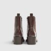Brown patent Chelsea Boots