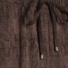 Brown Premium Crinkle Effect Wide Leg Joggers