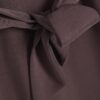 Brown Premium Tie Front Mini Sweatshirt Dress