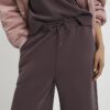 Brown Premium Wide Leg Joggers