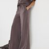 Brown Premium Wide leg joggers