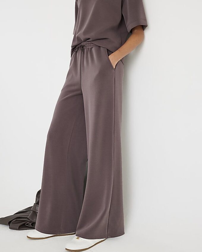 Brown Premium Wide leg joggers