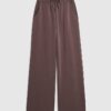 Brown Premium Wide Leg Joggers