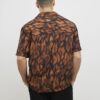 Brown Regular Fit Abstract Animal Print Shirt