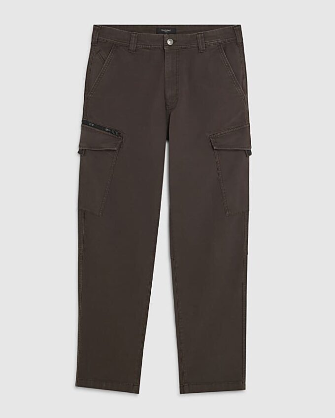 Brown Regular Fit Cargo Trousers