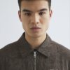 Brown Regular Fit Puppytooth Jacket