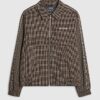 Brown Regular Fit Puppytooth Jacket