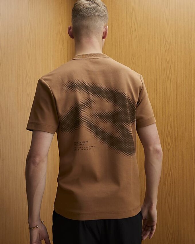 Brown Regular Fit RXR T-Shirt