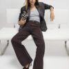 Brown Relaxed Straight Jeans