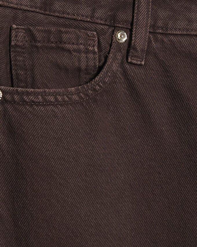 Brown Relaxed Straight Jeans