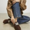 Brown Retro Suede Trainers