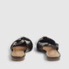 Brown Ruched Slingback Pointed Toe Shoes