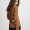 Brown Satin Long Sleeve Slim Fit Shirt