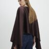 Brown Satin Waterfall Cape