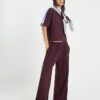 Brown Short Sleeve Cosy Boxy T-Shirt