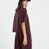 Brown Short Sleeve Cosy Boxy T-Shirt