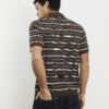 Brown Short Sleeve Knitted Stripe Shirt
