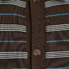 Brown Short Sleeve Knitted Stripe Shirt