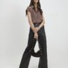 Brown Short Sleeve Relaxed Shirt