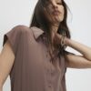 Brown Short Sleeve Relaxed Shirt
