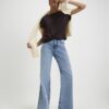 Brown Short Sleeve Twist Front T-Shirt