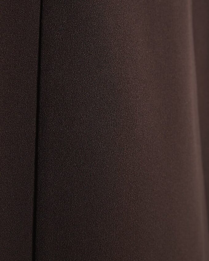 Brown Sleeveless Drape Mini Dress