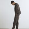 Brown Slim Fit Puppytooth Piped Trousers