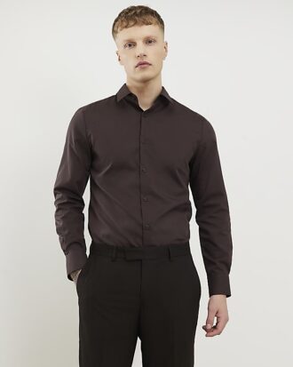 Brown Slim Fit Shirt
