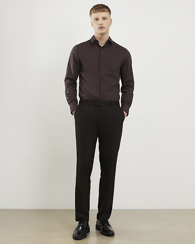 Brown Slim Fit Shirt