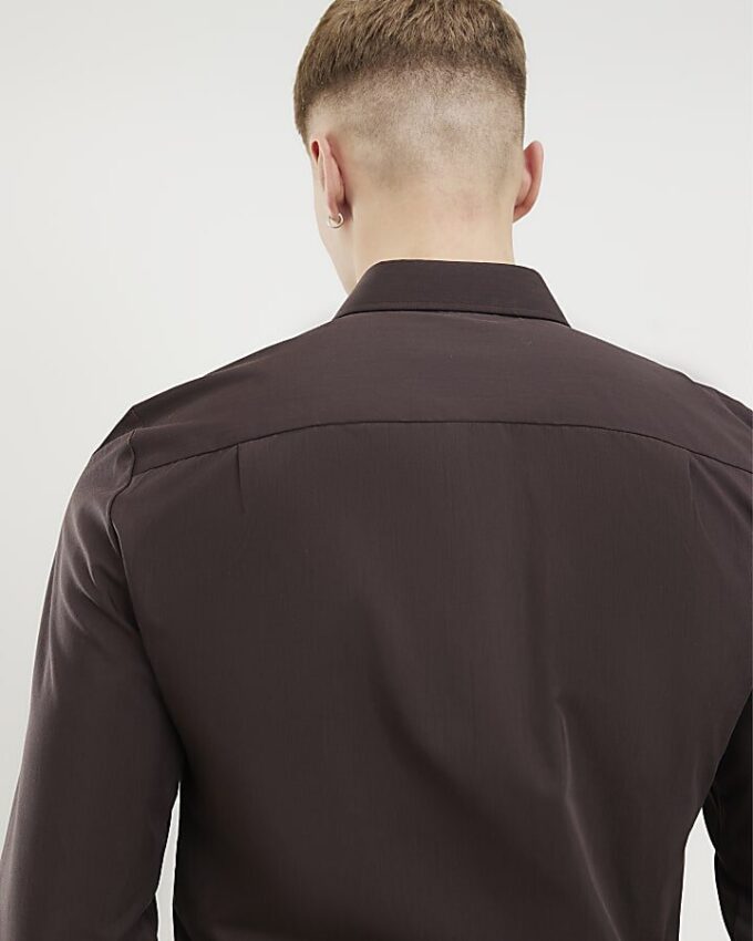 Brown Slim Fit Shirt