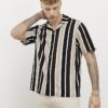 Brown Slim Fit stripe Shirt