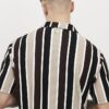 Brown Slim Fit stripe Shirt