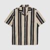 Brown Slim Fit stripe Shirt