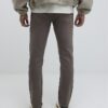 Brown Slim Fit Washed Jeans