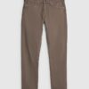 Brown Slim Fit Washed Jeans