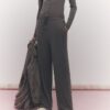 Brown Soft Touch Wide Leg Trousers