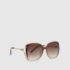 Brown Square Cut Out Sunglasses