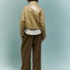 Brown Stripe Wide Leg Trousers
